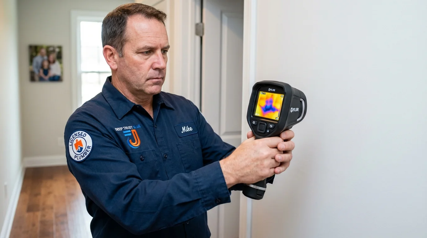 Thermal imaging leak detection by Johns Plumbing LLC in Brownstown
